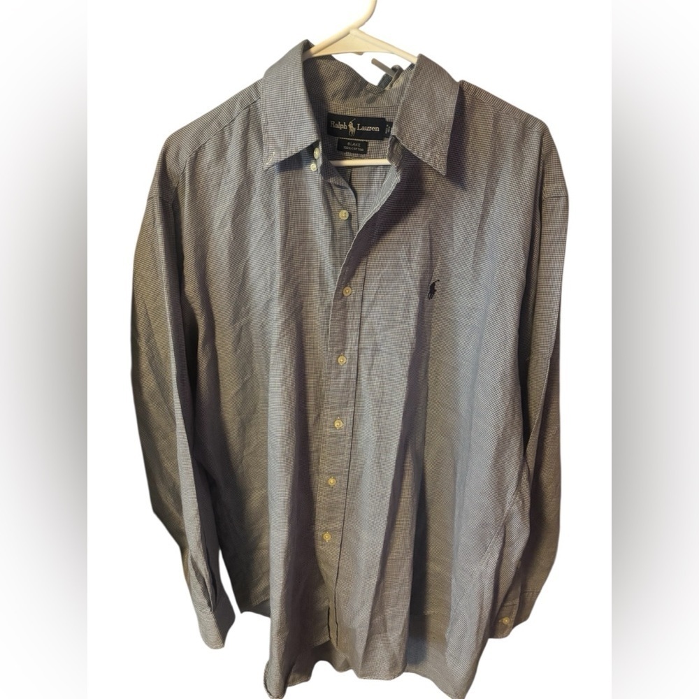 Ralph Lauren 100% Cotton Men's Light Blue Button Down Shirt